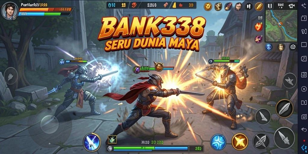 Tangkapan layar BANK338 memperlihatkan aksi pertarungan yang mendebarkan.