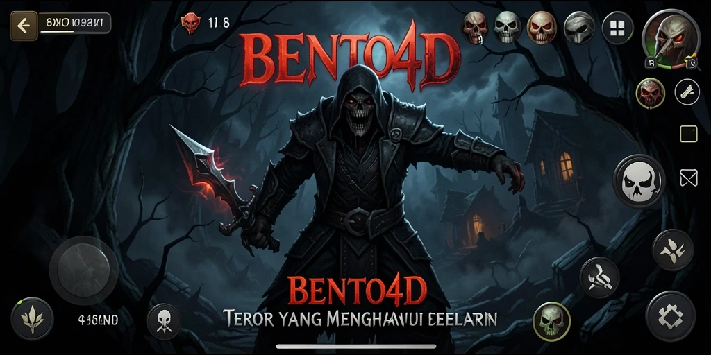 Screenshot gameplay BENTO4D menampilkan suasana mencekam yang menakutkan.
