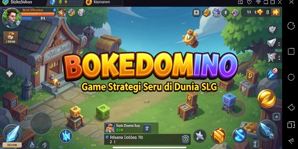 Tampilan gameplay seru BOKEDOMINO saat bertanding melawan pemain lain.