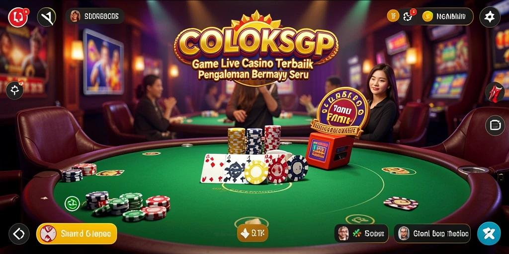 Tampilan gameplay seru dalam aplikasi Live Casino COLOKSGP.