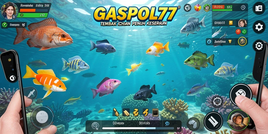 Gameplay mendebarkan dari GASPOL77 saat berburu ikan.