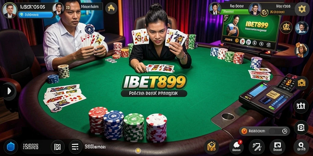 Tampilan gameplay poker yang seru dan menarik di IBET899.