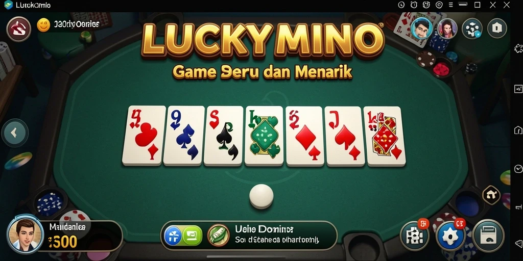 Tampilan gameplay menarik dari LUCKYMINO dengan dominasi gaya domino.