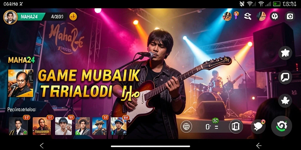 Screenshot gameplay MAHA24 menunjukkan interaksi menarik dengan musik.