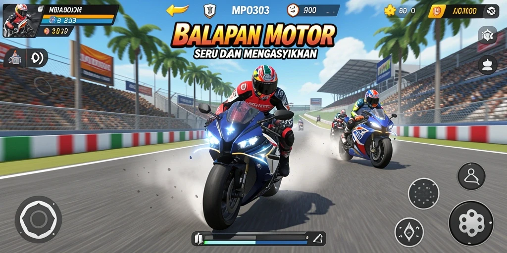 Tampilan balapan seru dalam MPO303 dengan grafik menakjubkan.