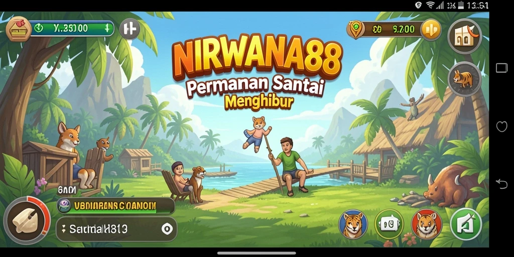 Tampilan gameplay NIRWANA88 yang ceria dan mengasyikkan.