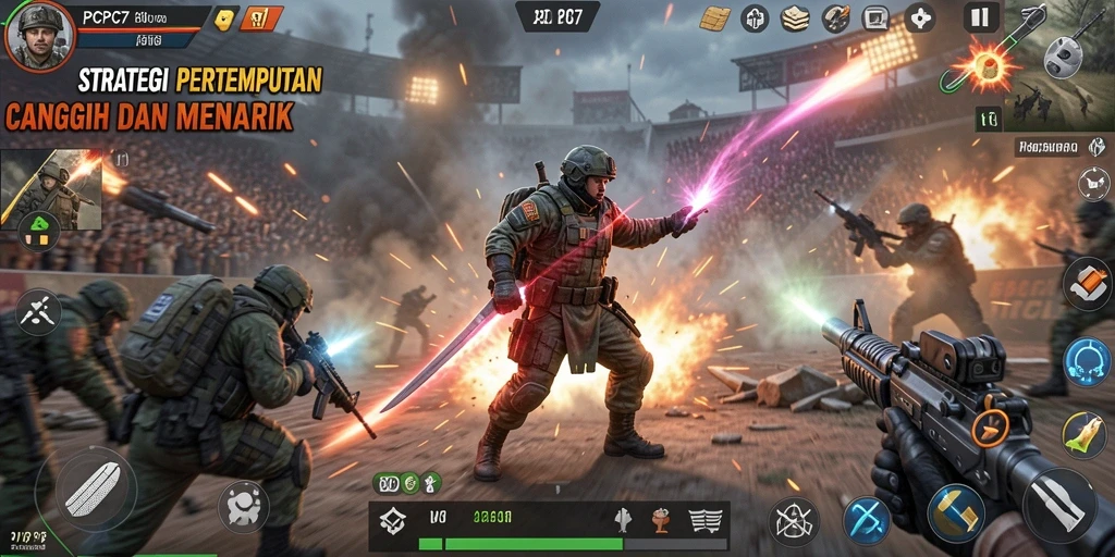 Tampilan gameplay strategis yang mendebarkan di PCPC7.