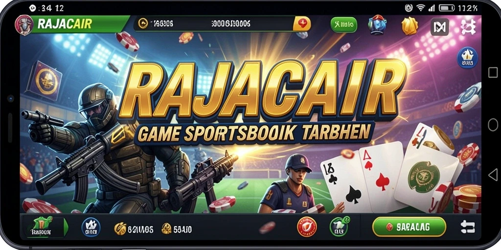 Tampilan gameplay RAJACAIR dengan pilihan taruhan olahraga.