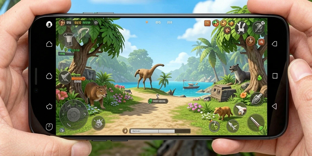 Tampilan gameplay RP55 dengan karakter dan lingkungan yang menarik.