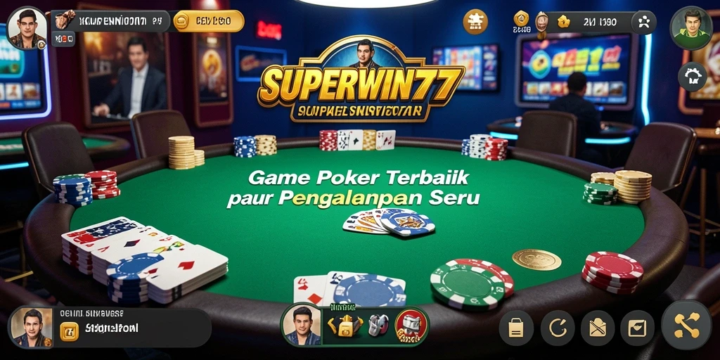 Tampilan permainan SUPERWIN777 dengan grafis poker yang menakjubkan.